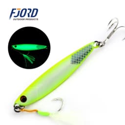 FJORD Flat Slow Glow Metal Jig Lead Fishing Lure Saltwter 20g 30g 40g 60g Shore Casting Artificial Bait Hooks Fishing Tackle