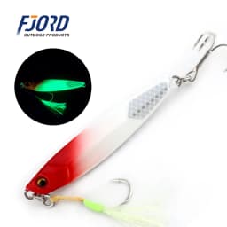FJORD Flat Slow Glow Metal Jig Lead Fishing Lure Saltwter 20g 30g 40g 60g Shore Casting Artificial Bait Hooks Fishing Tackle