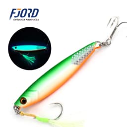 FJORD Flat Slow Glow Metal Jig Lead Fishing Lure Saltwter 20g 30g 40g 60g Shore Casting Artificial Bait Hooks Fishing Tackle