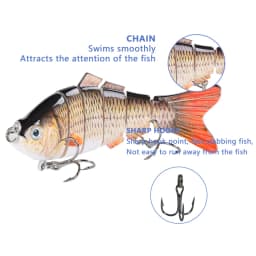 4 Inch 6 Segments Jointed Hard Artificial Fishing Lures Bionic Crankbait Sinking Wobblers Sea Plastic Fishing Accessories