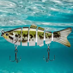 4 Inch 6 Segments Jointed Hard Artificial Fishing Lures Bionic Crankbait Sinking Wobblers Sea Plastic Fishing Accessories