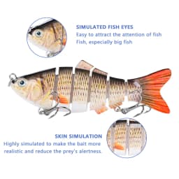 4 Inch 6 Segments Jointed Hard Artificial Fishing Lures Bionic Crankbait Sinking Wobblers Sea Plastic Fishing Accessories