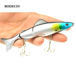 1pc 17.7g 125mm Crankbaits Fishing Lures Hard Bait Artificial Wobbler For Pike Peche 3 Segments Minnow Swimbait With Steel Ball