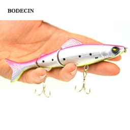1pc 17.7g 125mm Crankbaits Fishing Lures Hard Bait Artificial Wobbler For Pike Peche 3 Segments Minnow Swimbait With Steel Ball