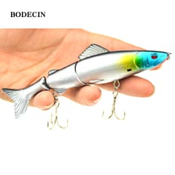 1pc 17.7g 125mm Crankbaits Fishing Lures Hard Bait Artificial Wobbler For Pike Peche 3 Segments Minnow Swimbait With Steel Ball