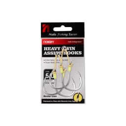 Noeby Heavy Duty Twin Assist Metal Jig Hook Large Target With Shore Jigs Super Needle Point Sharp High Strength Sea Fishing Hook