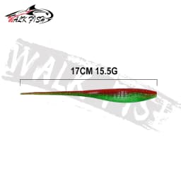 WALK FISH 3pcs Drop Shotting Soft Bait Fishing Lure 170mm 15.5g V-shape Split Tail Swimbait Worm Freshwater Fishing Tackle lure