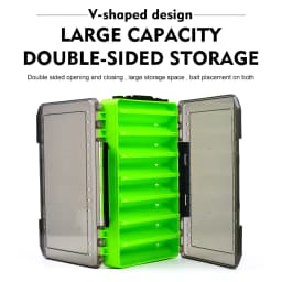 Double-Sided Waterproof Fishing Tackle Box, Fish Hook Fishing Lure Bait Storage Case, Mini Portable Fishing Gear Accessories Box