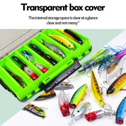 Double-Sided Waterproof Fishing Tackle Box, Fish Hook Fishing Lure Bait Storage Case, Mini Portable Fishing Gear Accessories Box