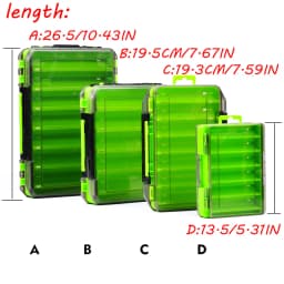 Double-Sided Waterproof Fishing Tackle Box, Fish Hook Fishing Lure Bait Storage Case, Mini Portable Fishing Gear Accessories Box