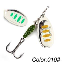 FTK Fishing Lure Willow Spinner Bait 8.4g12.5g14.7g Copper Size 3#-5# With 35647-BR Treble Hook 2#-1/0# hard lure