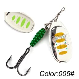 FTK Fishing Lure Willow Spinner Bait 8.4g12.5g14.7g Copper Size 3#-5# With 35647-BR Treble Hook 2#-1/0# hard lure
