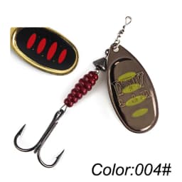 FTK Fishing Lure Willow Spinner Bait 8.4g12.5g14.7g Copper Size 3#-5# With 35647-BR Treble Hook 2#-1/0# hard lure