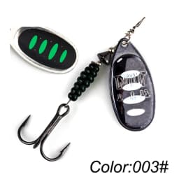 FTK Fishing Lure Willow Spinner Bait 8.4g12.5g14.7g Copper Size 3#-5# With 35647-BR Treble Hook 2#-1/0# hard lure