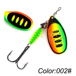 FTK Fishing Lure Willow Spinner Bait 8.4g12.5g14.7g Copper Size 3#-5# With 35647-BR Treble Hook 2#-1/0# hard lure