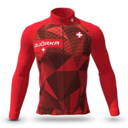 BJORKA Winter Cycling Thermal Fleece Long Sleeve Jerseys Chamarras De Hombres Men's Pro Team Bicycle Jackets 3 Rear Pockets Coat