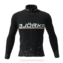 BJORKA Winter Cycling Thermal Fleece Long Sleeve Jerseys Chamarras De Hombres Men's Pro Team Bicycle Jackets 3 Rear Pockets Coat