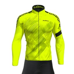 BJORKA Winter Cycling Thermal Fleece Long Sleeve Jerseys Chamarras De Hombres Men's Pro Team Bicycle Jackets 3 Rear Pockets Coat