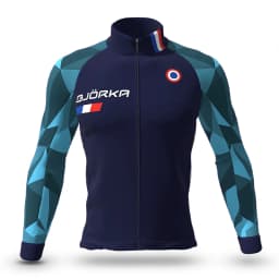 BJORKA Winter Cycling Thermal Fleece Long Sleeve Jerseys Chamarras De Hombres Men's Pro Team Bicycle Jackets 3 Rear Pockets Coat