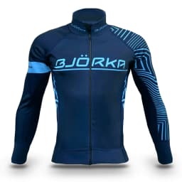 BJORKA Winter Cycling Thermal Fleece Long Sleeve Jerseys Chamarras De Hombres Men's Pro Team Bicycle Jackets 3 Rear Pockets Coat