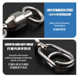 JIGGING PRO Stainless Steel Ball Bearing Swivel Quick Snap Fishing Accessories Professional Fishing Tackle