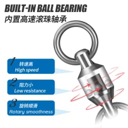 JIGGING PRO Stainless Steel Ball Bearing Swivel Quick Snap Fishing Accessories Professional Fishing Tackle