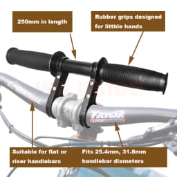 Front mounted child mtb bike seat handlebars 250mm for Children kids 2-5 years mountain bicycle handlebar 25.4mm 31.8mm