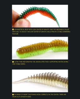 Supercontinent worm bait soft bait Tanta 40mm 63mm fishing lures Smell with Salts Soft Silicone Fishing Lure Free Shipping
