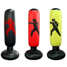 Inflatable Punching Bag for Kids and Adults 63" High Boxing Blow Up Bop Bag Freestanding Punch Bag Gift Set