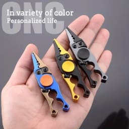 1 PCS Durable Aluminum Alloy Fishing Pliers with Gyro and Tungsten Steel Blade for Easy Catches Fishing Equipment Fishing Tools