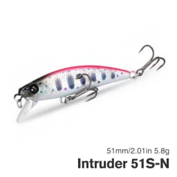 TSURINOYA Intruder 51S Sinking Minnow Stream Fishing Lure 51mm 5.8g Artificial Hard Bait For Trout Ajing Jerkbait River Baits