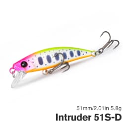 TSURINOYA Intruder 51S Sinking Minnow Stream Fishing Lure 51mm 5.8g Artificial Hard Bait For Trout Ajing Jerkbait River Baits