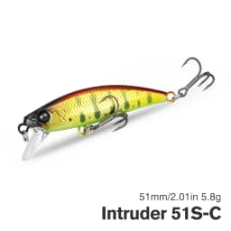 TSURINOYA Intruder 51S Sinking Minnow Stream Fishing Lure 51mm 5.8g Artificial Hard Bait For Trout Ajing Jerkbait River Baits