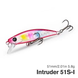 TSURINOYA Intruder 51S Sinking Minnow Stream Fishing Lure 51mm 5.8g Artificial Hard Bait For Trout Ajing Jerkbait River Baits