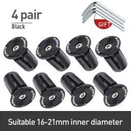 VG sports 1 pair Bike Grip Handle Bar End Cap Aluminium Alloy MTB Handlebar Grips Plugs Caps for Bicycle Handlebar Accessories