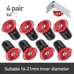 VG sports 1 pair Bike Grip Handle Bar End Cap Aluminium Alloy MTB Handlebar Grips Plugs Caps for Bicycle Handlebar Accessories
