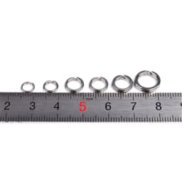 100pcs Stainless Steel 3#-8# Fishing Split Rings for Crank Hard Bait Silver Double Loop Split Open Carp Tool Fishing Accessories