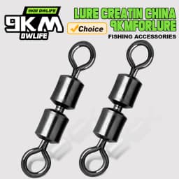 Double Joint Rolling Fishing Swivel 15~60Pcs Stainless Steel Saltwater Fishing Swivels High Speed Eight-Character Ring Connector