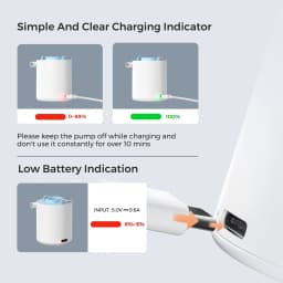 FLEXTAIL Portable Air Pump, Mini Camping Pump with Light, USB-C Charging, Ideal for Sleeping Pads, Air Bed Mattress, Vacuum Bags