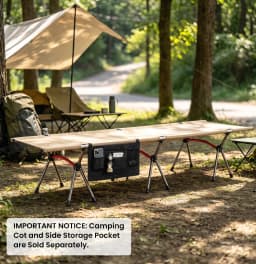 WESTTUNE Camping Cot Portable Folding Bed Ultralight Aluminum Alloy Sleeping Cot for Outdoor Hiking Backpacking Travel