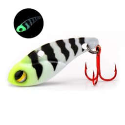GOBASS Metal Mini VIB Spoon Fishing Lure 25mm 3g Sinking Vibration Wobbler Artificial Swim Bait Tackle With Single Treble Hook