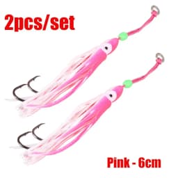 2Pcs/Lot 6cm/10cm/12cm Octopus Lure Squid Jig Fishing Soft Lures Big Squid Bionic Bait Skirt Soft Baits with Hooks