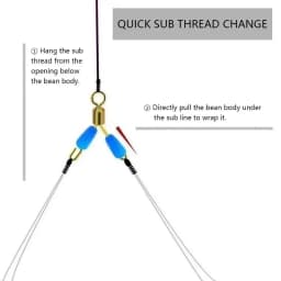 10pcs Y-Shaped Swivel Ring for Space Beans Double Hooks Fishing Line Contactor Fishing Accessories Fishing Tools