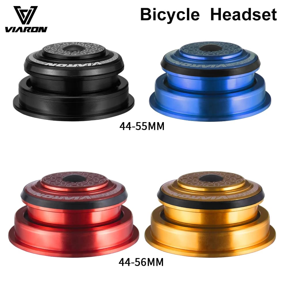 VIARON Bicycle Headset 4455ST/4456ST CNC 11/8"-11/2" Sealed Bearing Straight Tapered Tube Fork MTB Bike Headset