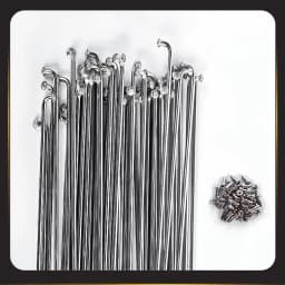 High Quality 36pcs Bicycle Stainless Steel Spokes High Strength 14G J Bend with Nipples MTB/Road Bike Spokes 50mm-300mm BZN001