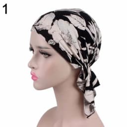 Tube Men Women Sleep Caps Fashion Casual Cotton Hat Bandana Women National Wind Floral Print Turban Chemotherapy Hat