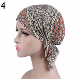 Tube Men Women Sleep Caps Fashion Casual Cotton Hat Bandana Women National Wind Floral Print Turban Chemotherapy Hat