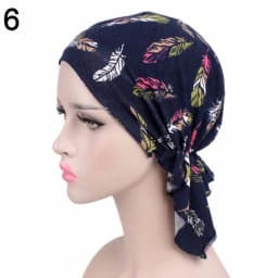Tube Men Women Sleep Caps Fashion Casual Cotton Hat Bandana Women National Wind Floral Print Turban Chemotherapy Hat