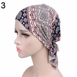 Tube Men Women Sleep Caps Fashion Casual Cotton Hat Bandana Women National Wind Floral Print Turban Chemotherapy Hat