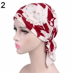 Tube Men Women Sleep Caps Fashion Casual Cotton Hat Bandana Women National Wind Floral Print Turban Chemotherapy Hat